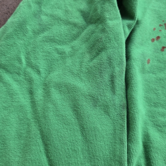 Vintage Ralph Lauren Polo AOP Big Pony Green Long Sleeve Rugby Shirt Size M 90s - Picture 5 of 7